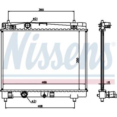 Chladič motoru NISSENS 64671A