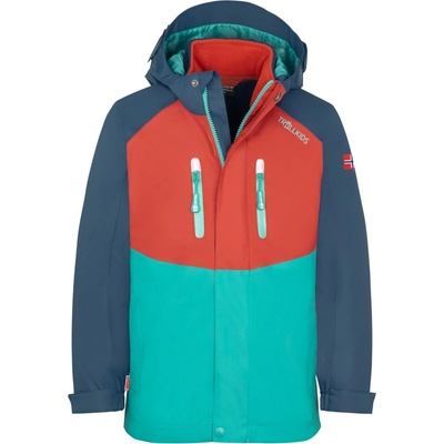 TROLLKIDS Детско 3-в-1 яке Trollkids Kid's Bryggen 3in1 Jacket 3-in-1 jacket - Red Clay / Mystic Blue / Blue Coral - размер 92 (EU) (703-2234-2311)