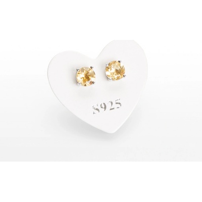 SVĚT KAMENŮ s.r.o. Stříbrné náušnice fazetovaný citrín 00250368