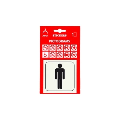 Samolepka piktogram - WC panáček
