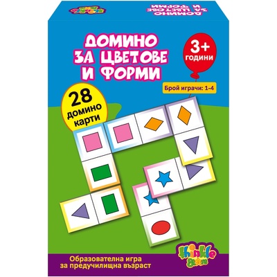 Thinkle Stars Детска образователна игра Thinkle Stars - Домино за цветове и форми (1536)