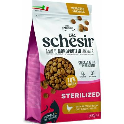 Schesir Cat Sterilized Animal Monoprotein Formula kuracie mäso 1,5 kg