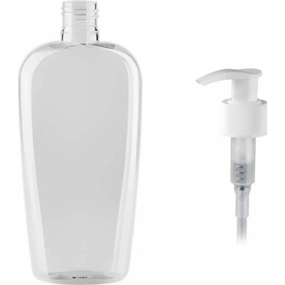 Aris Plastová lahvička čirá s bílou pumpičkou 300 ml