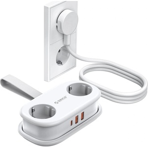 ORICO APP 15.5W 5в1 Разклонител 2x AC + 2x USB-A + 1x USB-C - Бял (ORICO-AP3-2A2U1C-PRO-EU-WH)
