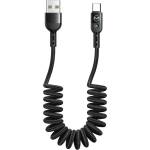 Xmart USB Type-C кабел Xmart Spiral, 1.8м, Черен (9103)