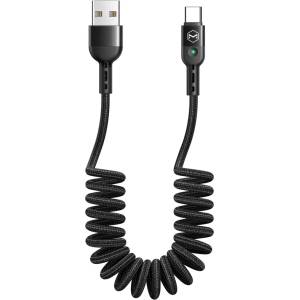 Xmart USB Type-C кабел Xmart Spiral, 1.8м, Черен (9103)