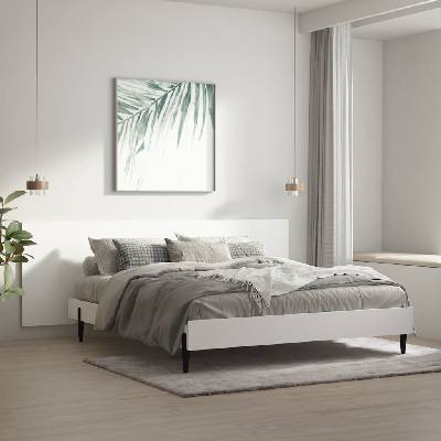 vidaXL 811052 Nástěnné čelo postele bílé 240 x 1 5 x 80 kompozitní dřevo []
