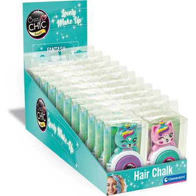 Clementoni Crazy CHIC Lovelly Collection Kriedy na vlasy, assort