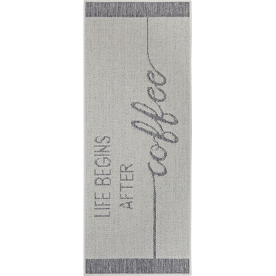 Hanse Home Collection Cucina Life Begins After Coffee 105628 Cream Grey