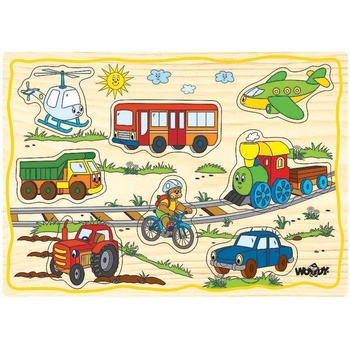 Image 1 of Woodyland Woody - Дървен пъзел с дръжки - Превозни средства