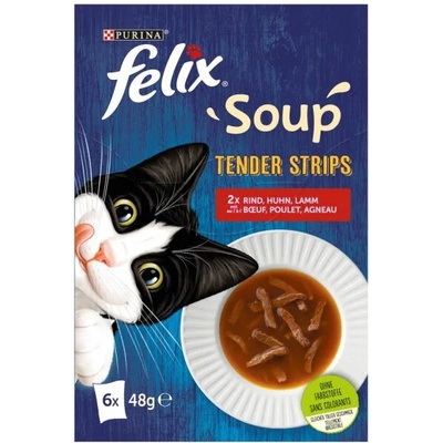 FELIX Soup Tender Strips beef/chicken/lamb 6x48 g