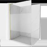 Mexen Kioto L преграда за душ Walk-in 70 x 200 cm, прозрачна/матирана, злато четкано - 800-070-103-55-35 (800-070-103-55-35)