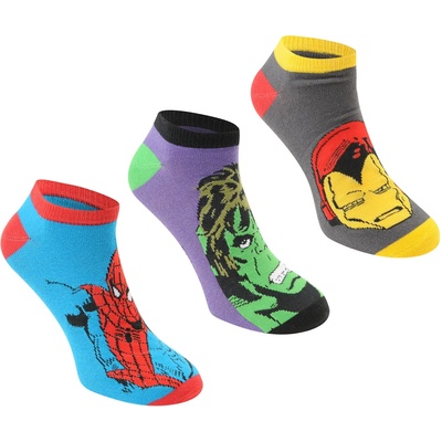 Character Юношески чорапи Character Trainer 3 Pk Socks Junior - Marvel