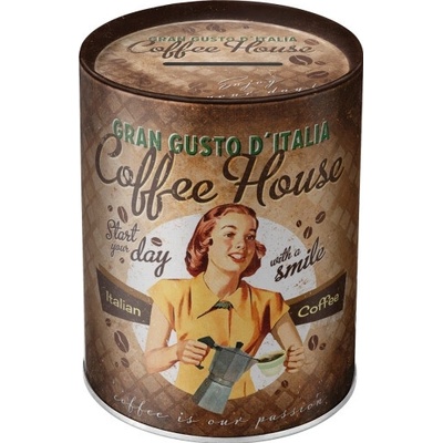 NOSTALGIC ART pokladnička COFFEE FUND brown