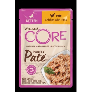 Wellness Core Cat Paté Kitten kuracie a tuniak 85 g