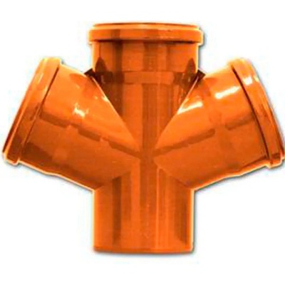 Aquasto ПВЦ РАЗКЛОНИТЕЛ ДВОЕН Ф110Х110Х110/67o aquasto (3800223756992)