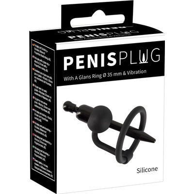 Penis Plug with a Glans Ring & Vibration