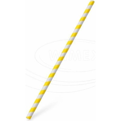 Wimex Slamka papierová Špirála žltá Jumbo O8mm x 25cm 100 ks