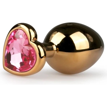 Easy Анален разширител бижу с розов кристал Easy Gold M