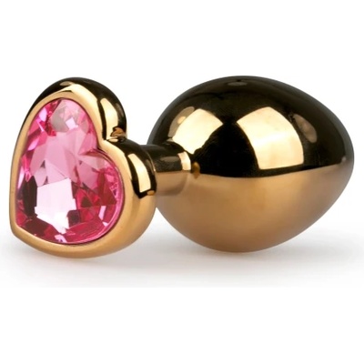 Easy Анален разширител бижу с розов кристал Easy Gold M