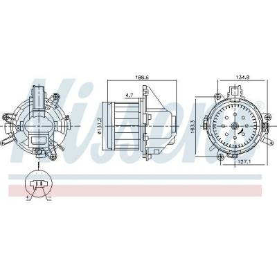 vnitřní ventilátor NISSENS 87596