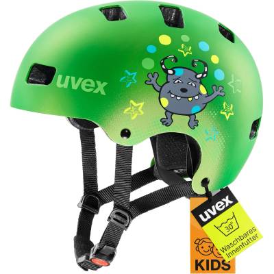uvex Kid 3 cc - robust bicycle helmet for children - individual size adjustment - optimized ventilation - matt green - 55-58 cm - S4149050117