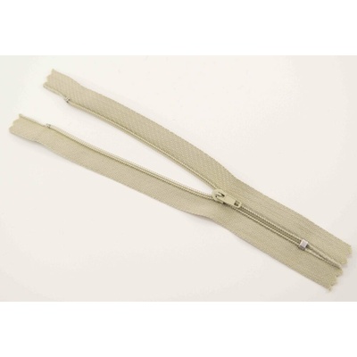 Nedeliteľný jemný plastový špirálový zips (veľkosť číslo 3) rôzne farby - dĺžka 12 cm - 60 cm 16 cm Svetlá olivová 10