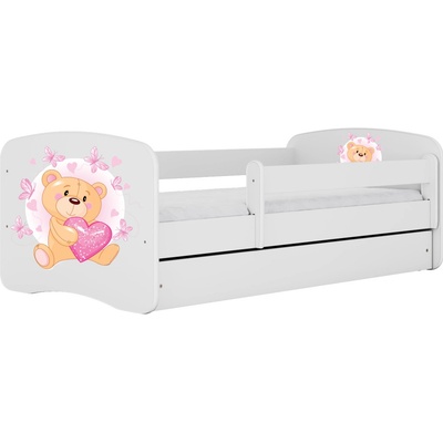 Kocot kids Babydreams medvedík s motýlikmi biela se šuplíkys matrací