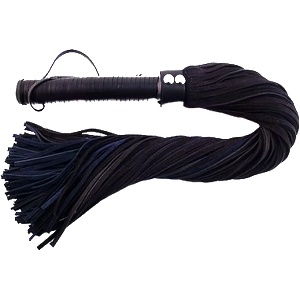 Rouge Long Suede Flogger Leather Handle Black/Blue