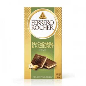  Шоколад млечен с макадамия Ferrero Rocher 90гр