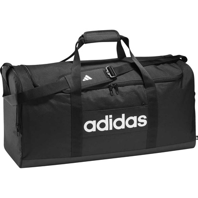 adidas Linear Duffel L BLACK/BLACK/WHITE černá 65 L – Zboží Mobilmania