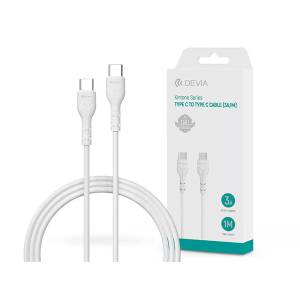 DEVIA usb type-c - usb type-c КАБЕЛ ЗА ПРЕНОС НА ДАННИ И ЗАРЕЖДАНЕ С 1 М КАБЕЛ - КАБЕЛ ОТ СЕРИЯ kinkinone type-c КЪМ type-c - 60 w, БЯЛ st379543 (st379543)