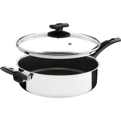 Kolimax Panvica FLONAX STANDARD 26 cm s rukoväťou a držadlom, so sklom. veko, vysoké, čierne