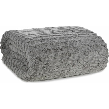 Eurofirany Hebká deka LISA ová antracit Mikroplyš 200x220