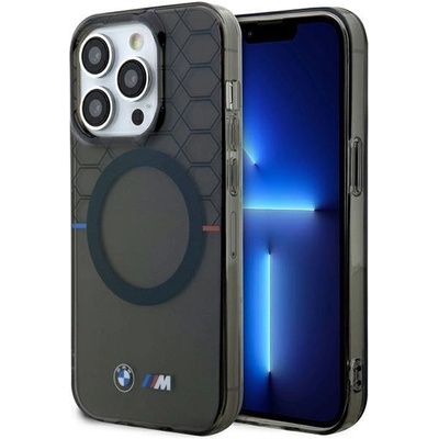 BMW Кейс BMW BMHMP14LHGPK за iPhone 14 Pro 6.1", сив / сив, Pattern MagSafe (BMW000603-0)