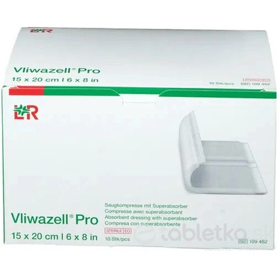 VLIWAZELL PRO KRYTIE NA RANY SUPERABSORPČNÉ, STERILNÉ, 15 X 20 CM 10 KS