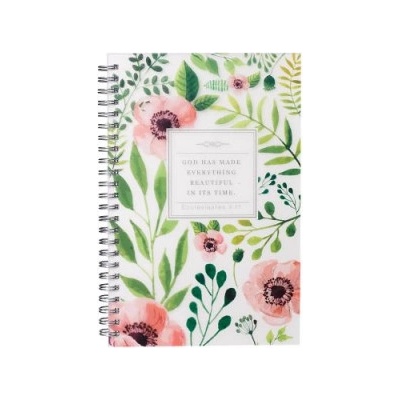 Christian art gifts Notebook Wirebound Everything Beautiful Ecc 3: 11 | Christian Art Gifts