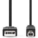 Nedis CCGL60100BK10 USB2.0, USB A - B кабел, 480Mbs, 10W, дължина 1m (CCGL60100BK10)