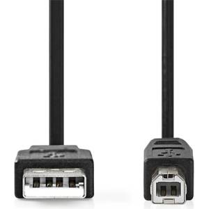 Nedis CCGL60100BK10 USB2.0, USB A - B кабел, 480Mbs, 10W, дължина 1m (CCGL60100BK10)