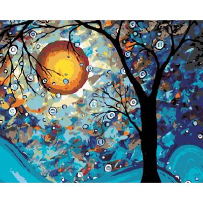Zuty Malování podle čísel Měsíc 100 x 80 cm bez rámu a bez vypnutí plátna