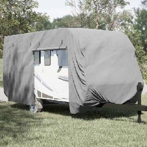 vidaXL Покривало за каравана сиво 550x250x220 cm Нетъкана материя (4015866)