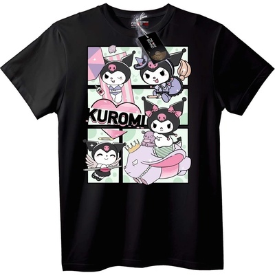 NOONEBRAND Тениска Kuromi Анимационен Герой - L, Black