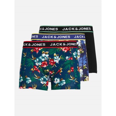 Jack and Jones Боксерки Jack and Jones Men's Flower Pack Trunks - Black