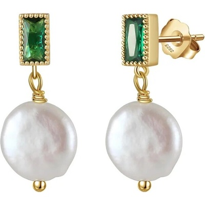 Majya Strieborné náušnice RENESMY pozlátené 11708