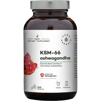 Aura Herbals Ашваганда (KSM-66) 200 mg 120 капсули | Aura Herbals (13727 AH)