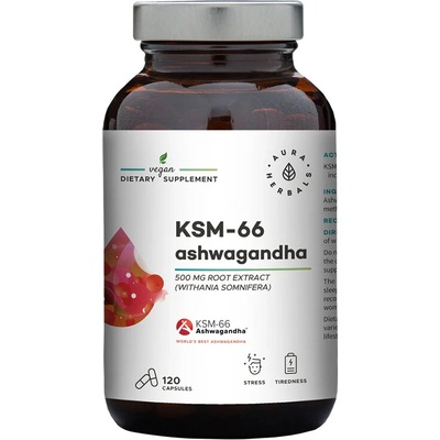Aura Herbals Ашваганда (KSM-66) 200 mg 120 капсули | Aura Herbals (13727 AH)