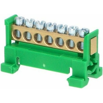 Eleman Nulovací a rozbočovací můstek (7 svorek) zelený – Sleviste.cz