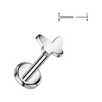 Šperky4U piercing do brady PUSH IN labreta titan TIT1528-1006