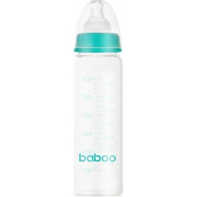 Baboo Anti Colic Glass Bottle antikoliková sklenená fľaša 240 ml