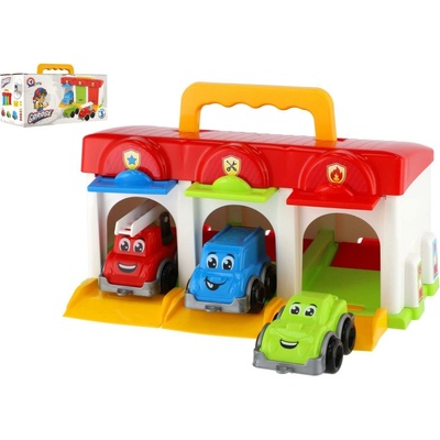Teddies Garáž s autíčkami 3ks